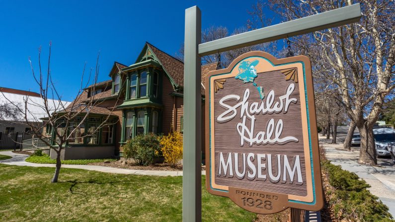 Signage in front of the Sharlot Hall Museum in Prescott, Arizona